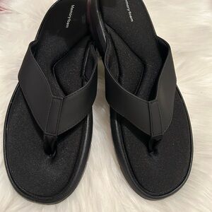 Men's Black Memory Foam Flip-Flops